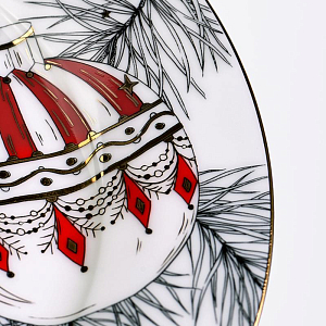 Тарелка Valerie Concept "Новогодние игрушки"